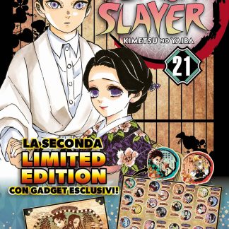 DEMON SLAYER - KIMETSU NO YAIBA n. 21 LIMITED EDITION CON SET DI STICKER