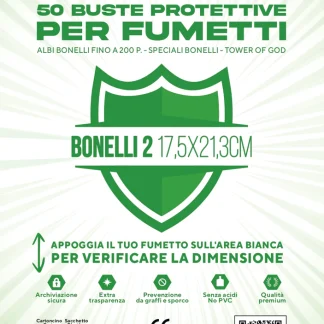 50 BUSTE PROTETTIVE BONELLI 2 (17,5 X 21,3 CM)