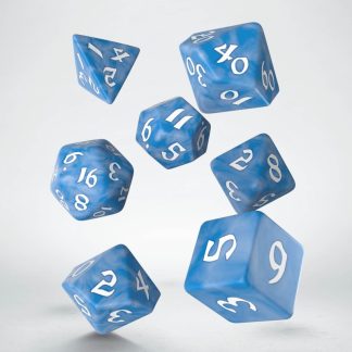 SET DI DADI CLASSIC RUNIC: Glacier & white Dice Set