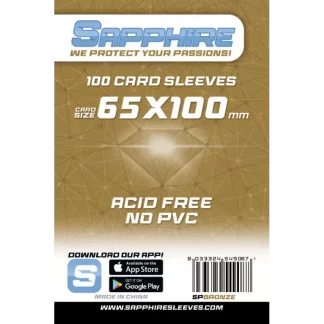SAPPHIRE SLEEVES BRONZE: 100 BUSTINE PROTETTIVE 65X100