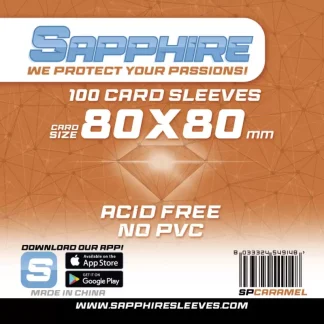 SAPPHIRE SLEEVES CARAMEL: 100 BUSTINE PROTETTIVE 80X80