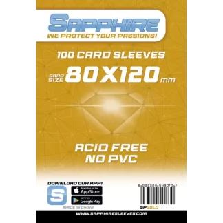 SAPPHIRE SLEEVES GOLD: 100 BUSTINE PROTETTIVE 80X120