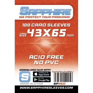 SAPPHIRE SLEEVES RED: 100 BUSTINE PROTETTIVE 43X65