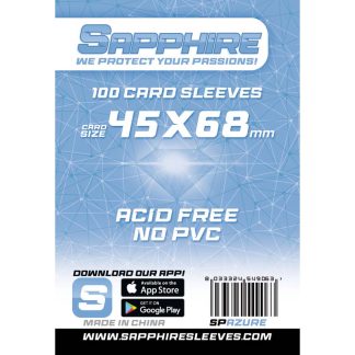 SAPPHIRE SLEEVES AZURE: 100 BUSTINE PROTETTIVE 45X68mm