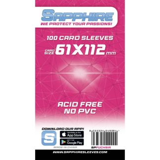 SAPPHIRE SLEEVES FUCSIA: 100 BUSTINE PROTETTIVE 61X112mm