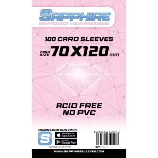 SAPPHIRE SLEEVES PINK: 100 BUSTINE PROTETTIVE 70X120mm