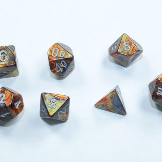 CHX20493 - SET 7 DADI POLIEDRICI MINI LUSTROUS GOLD/SILVER